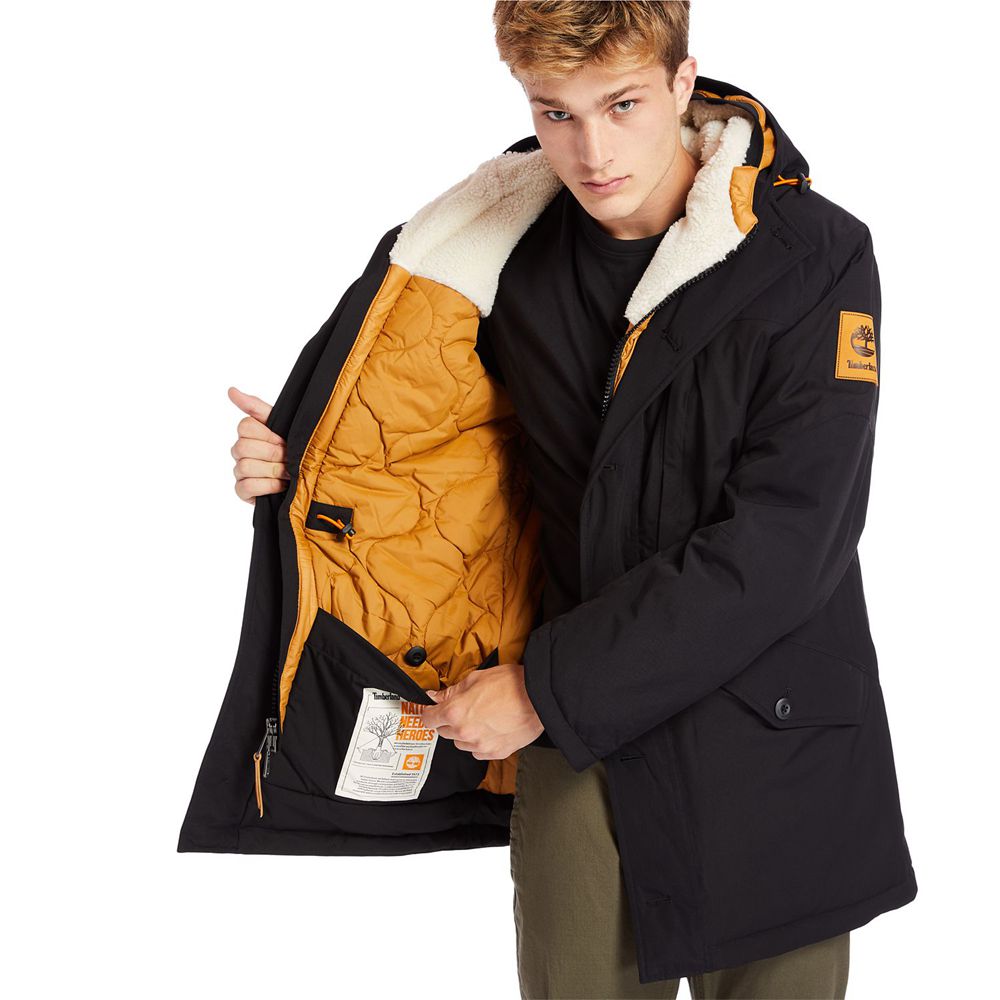 Timberland Mens Jackets Outdoor Heritage Ecoriginal Parka with DryVent™ Technology - Black - India X